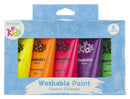 Jasart Byron Kids 75ml Wash Paints Fluoro Set of 5