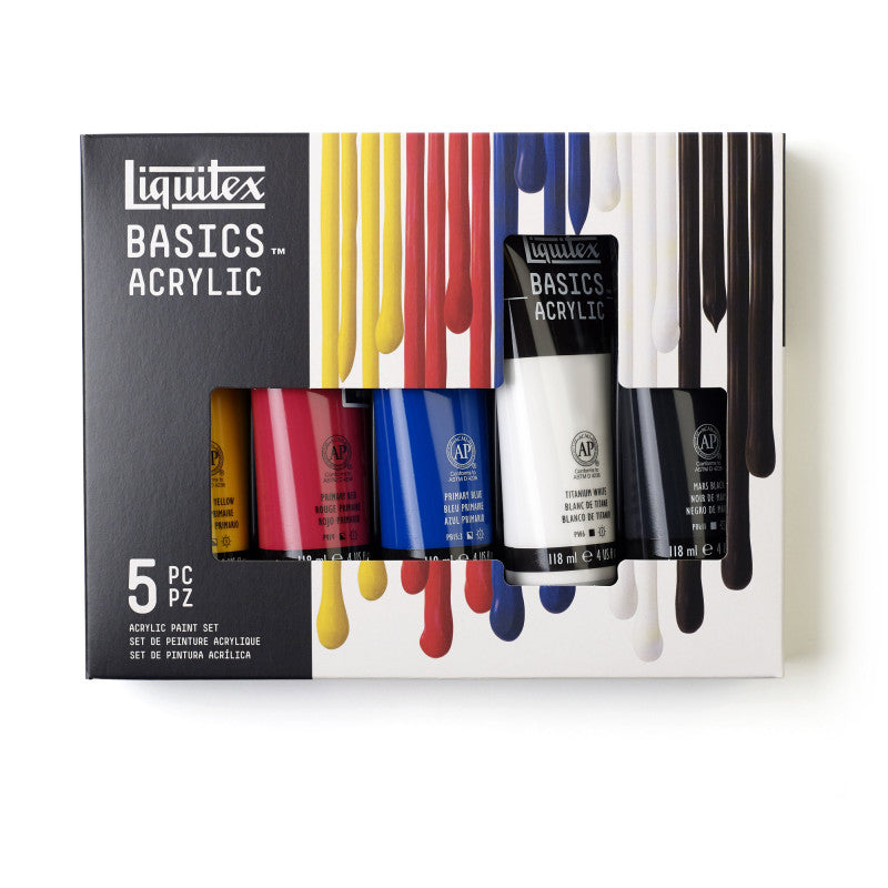 Liquitex Basics 118ml Acrylic Paint - Set Of 5