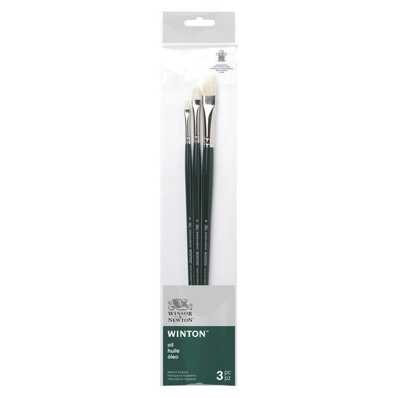 Winsor & Newton Winton Brush Long Handle V1 - Set of 3