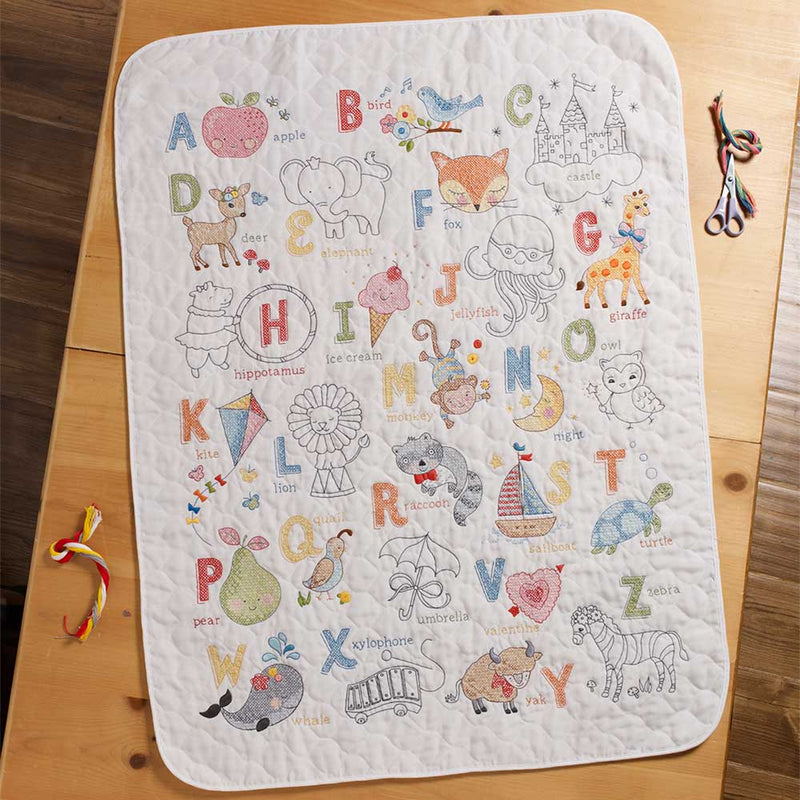 Bucilla Stamped Crib Cover Kit - Abc Baby