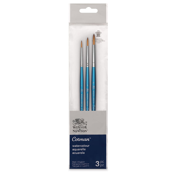 Winsor & Newton Cotman Brush Short Handle V1 - Set of 3