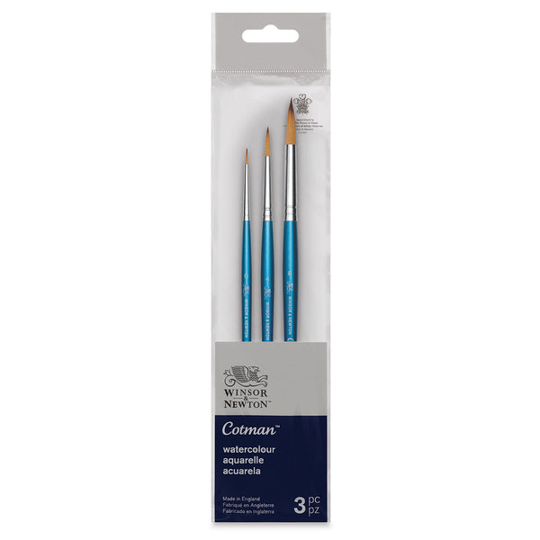 Winsor & Newton Cotman Brush Short Handle V2 - Set of 3 