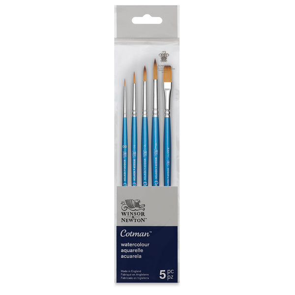 Winsor & Newton Cotman Brush Short Handle V1 - Set of 5 