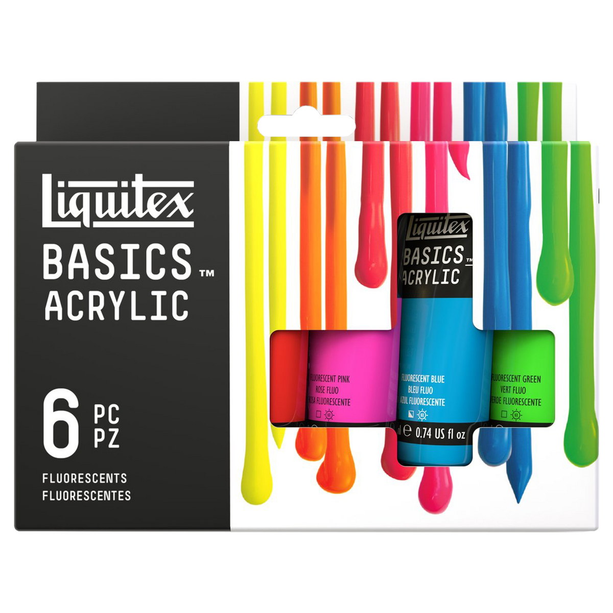 Liquitex Basics Acrylic Paints 22ml Set Of 6 Fluorescents