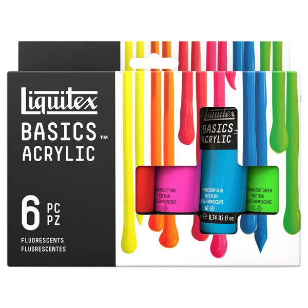 Liquitex Basics Acrylic Paints 22ml - Set Of 6 Fluorescent