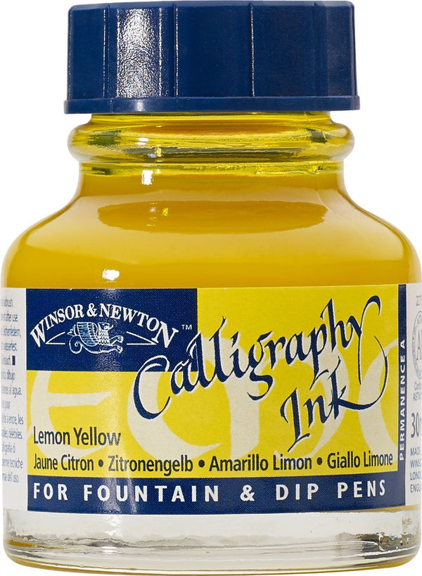 Winsor & Newton Calligraphy Ink 30ml#colour_LEMON YELLOW