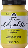 Folk Art Home Decor Chalk Acrylic Craft Paint 8oz/236ml#Colour_BLAZING YELLOW