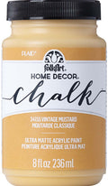 Folk Art Home Decor Chalk Acrylic Craft Paint 8oz/236ml#Colour_VINTAGE MUSTARD