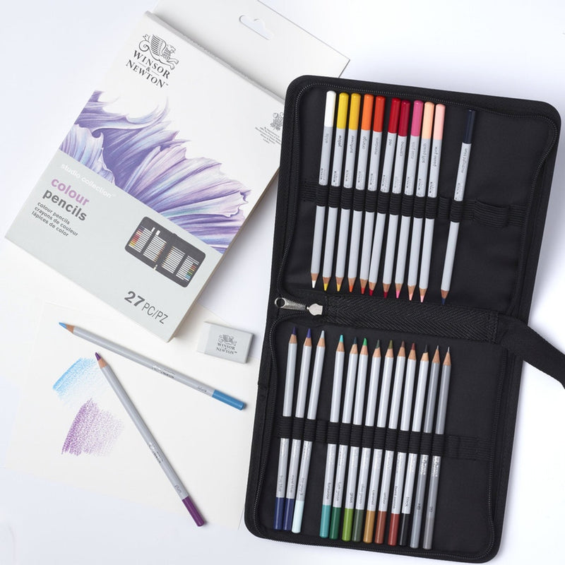 Winsor & Newton Colouring Pencils Zip Case - Set of 27