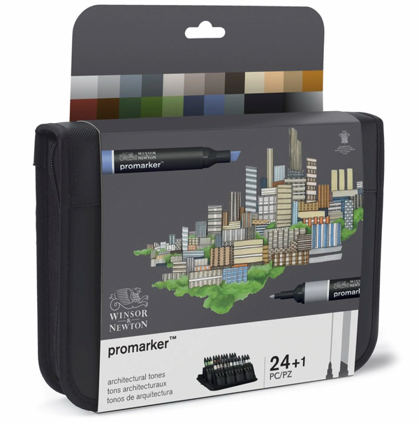 Winsor & Newton Promarkers - Set Of 24 Architectural Tones