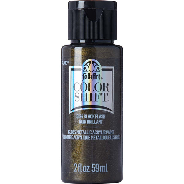 Folk Art Color Shift Acrylic Craft Paint 2oz/59ml#Colour_BLACK FLASH