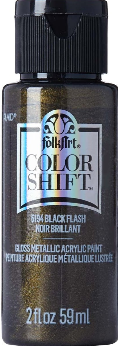 Folk Art Color Shift Acrylic Craft Paint 2oz/59ml#Colour_BLACK FLASH