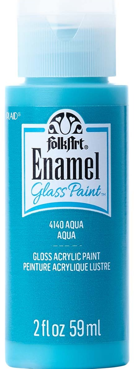 Folk Art Glass Acrylic Craft Paint Enamel 2oz/59ml#Colour_AQUA