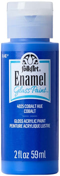 Folk Art Glass Acrylic Craft Paint Enamel 2oz/59ml#Colour_COBALT BLUE
