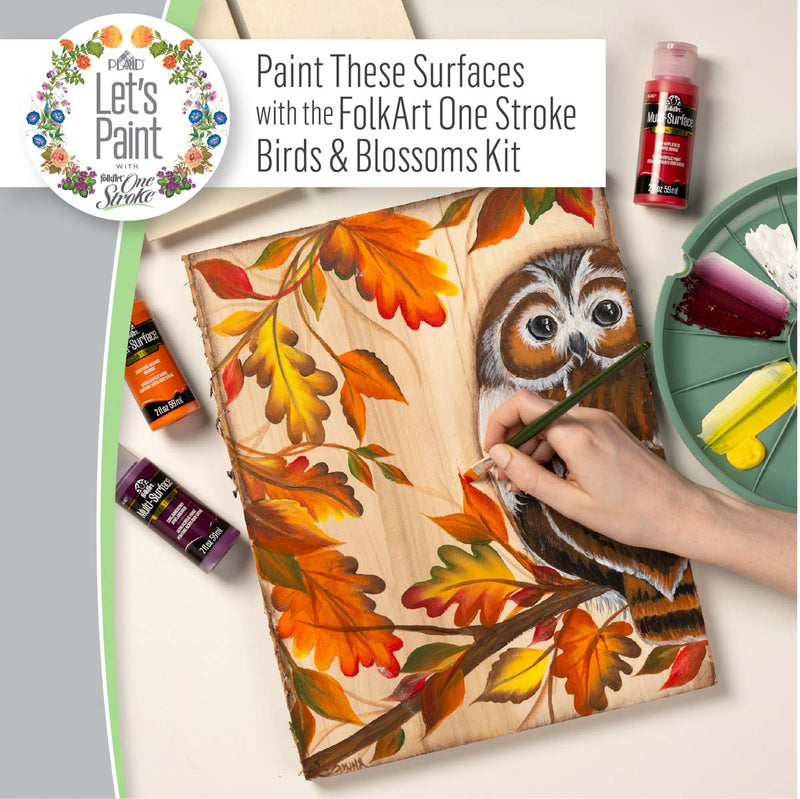 Folk Art Stroke Birds & Blossoms Surfaces Kit