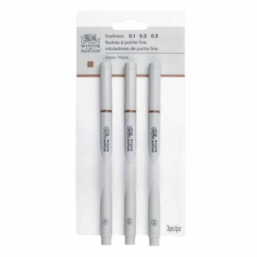 Winsor & Newton Fineliners Sepia Set of 3