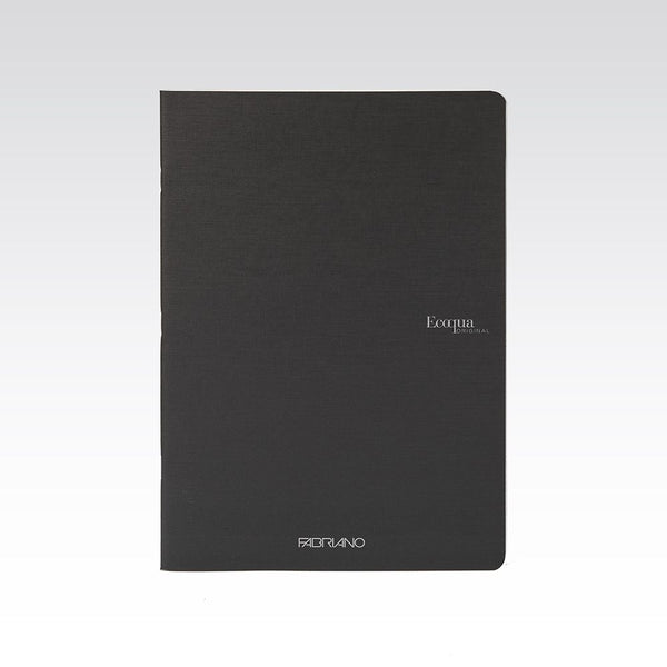 Fabriano Ecoqua Stapled Notebook 90gsm Lined A4#Colour_BLACK
