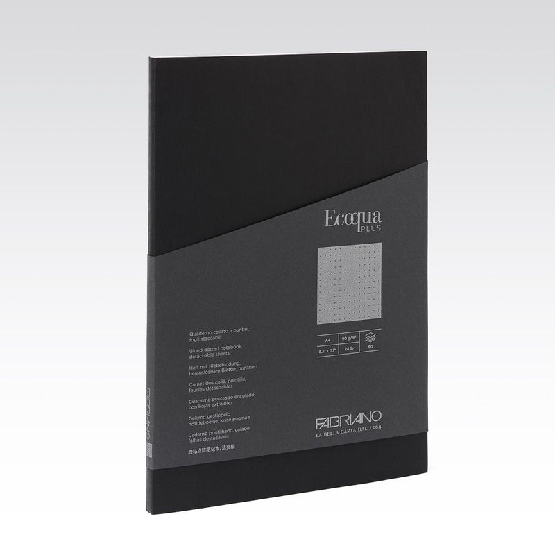 Fabriano Ecoqua Plus Glued Notebook 90gsm Dots A4