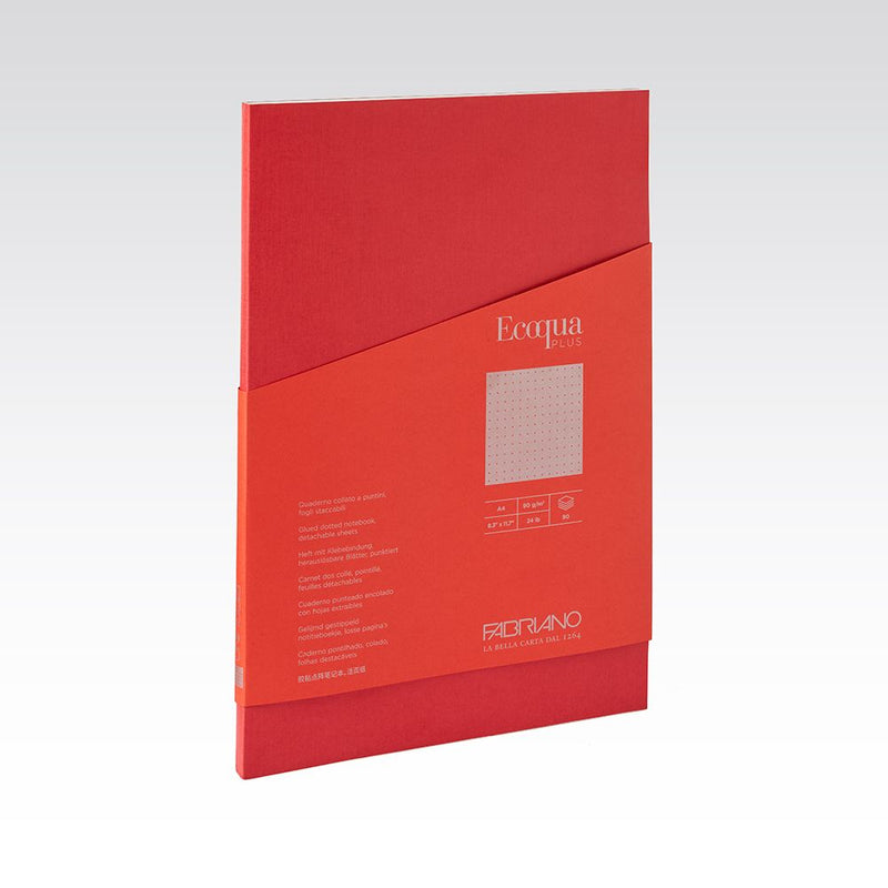 Fabriano Ecoqua Plus Glued Notebook 90gsm Dots A4