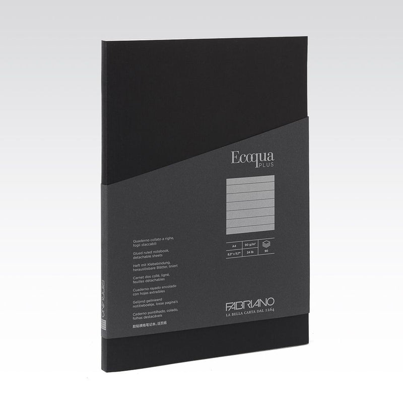 Fabriano Ecoqua Plus Glued Notebook 90gsm Lined A4