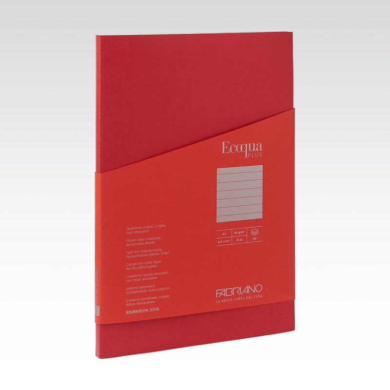 Fabriano Ecoqua Plus Glued Notebook 90gsm Lined A4
