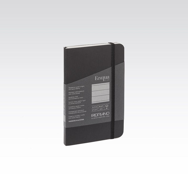 Fabriano Ecoqua Plus Stitch Notebook 90gsm Lined 9x14cm#Colour_BLACK