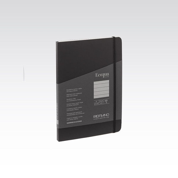 Fabriano Ecoqua Plus Stitch Notebook 90gsm Lined A5#Colour_BLACK