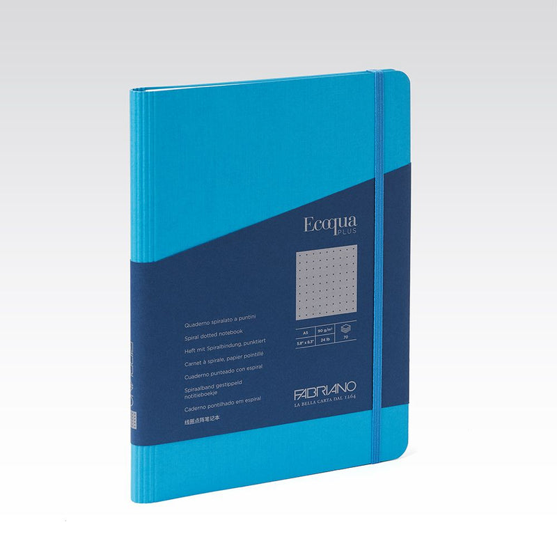 Fabriano Ecoqua Plus Hidden Spiral Notebook 90gsm Dots A5