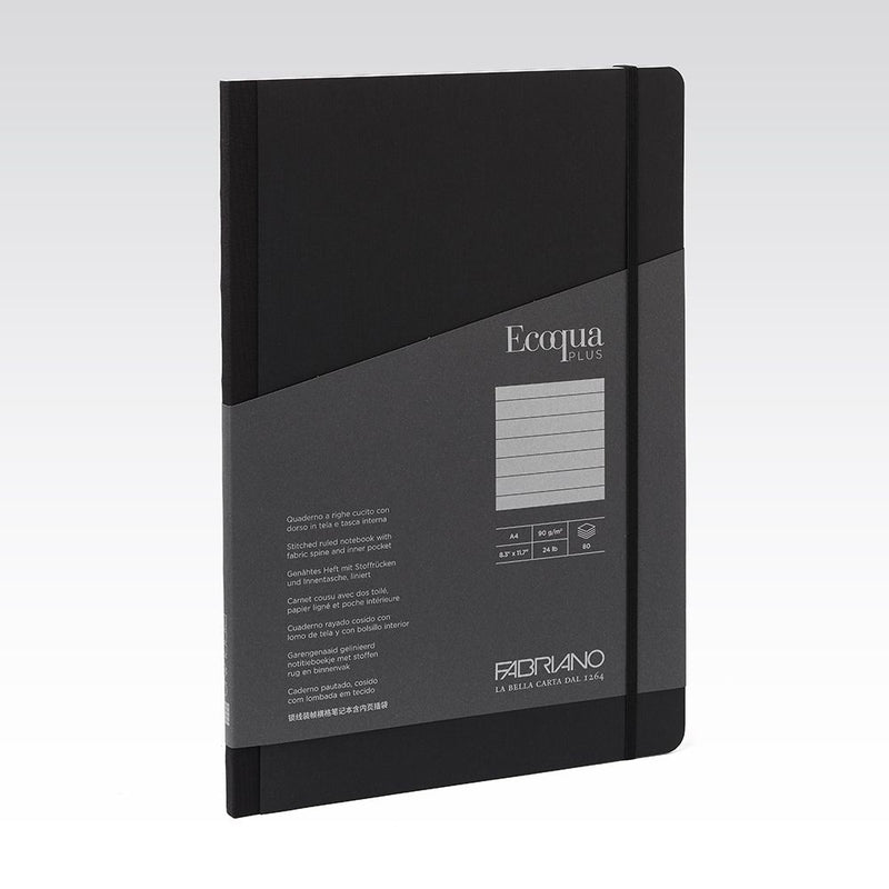 Fabriano Ecoqua Plus Fabric Notebook 90gsm Lined A4