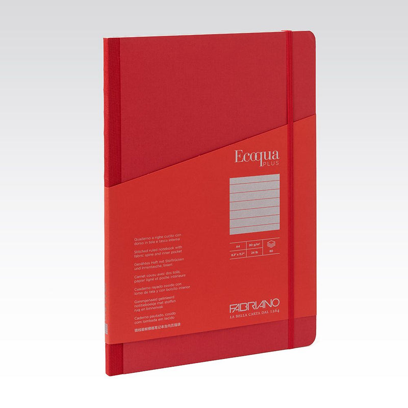 Fabriano Ecoqua Plus Fabric Notebook 90gsm Lined A4