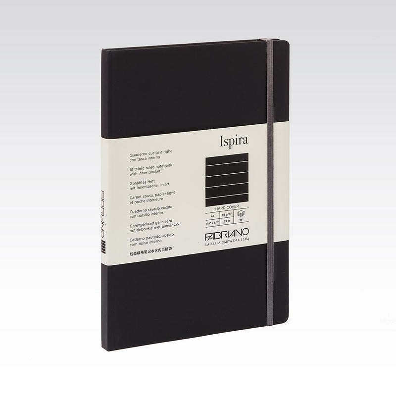 Fabriano Ispira Hard Cover Notebook 85gsm Lined A5