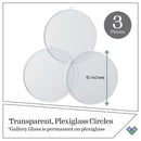 Plaid Gallery Glass Surface Circle 6inch 3 Piece