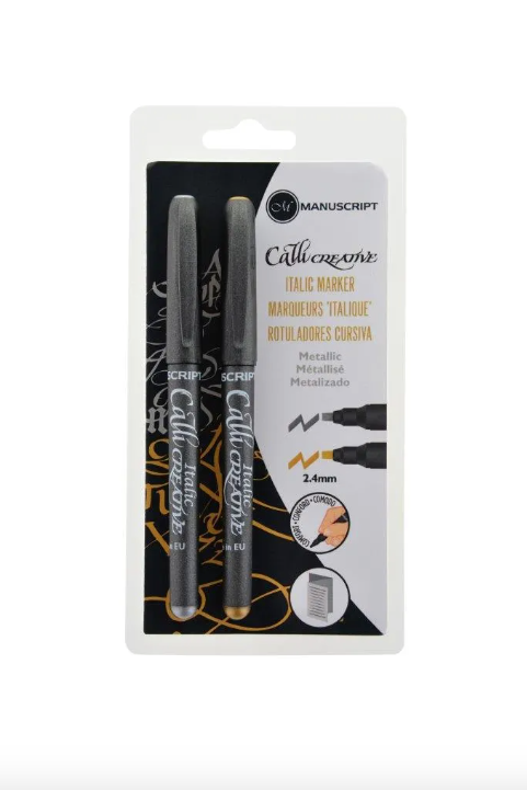 Manuscript Callicreative Markers Gold & Silver Set Of 2