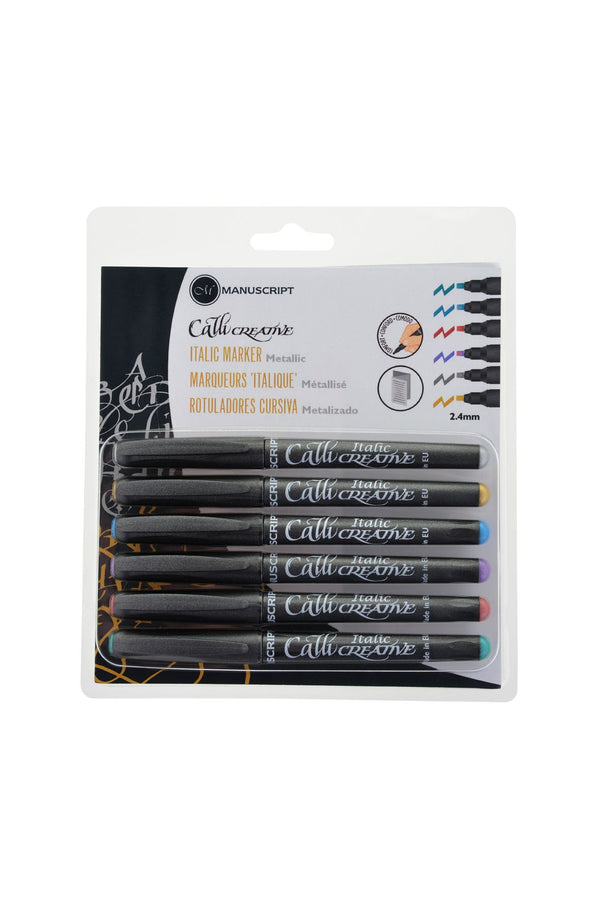 Manuscript Callicreative Markers Metallic Set Of 6