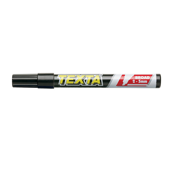 texta marker chisel tip black pack of 12
