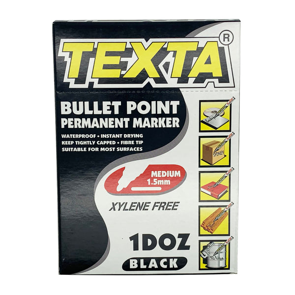 texta marker bullet tip pack of 12