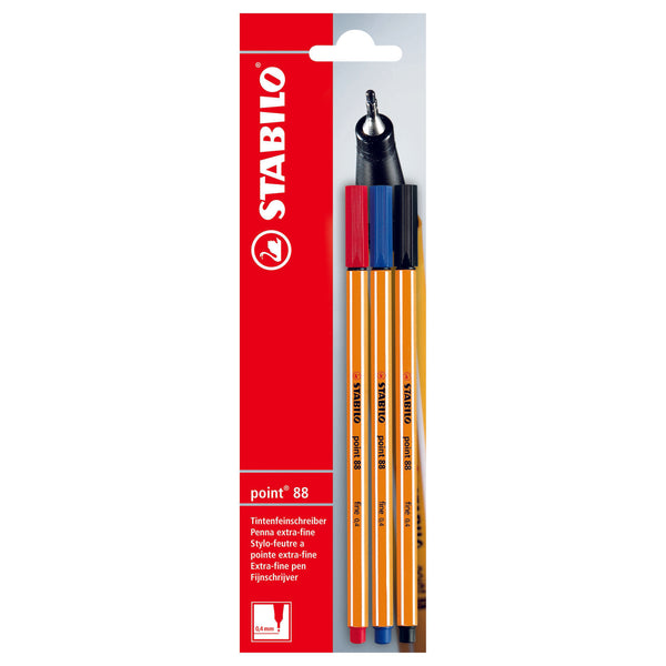 Stabilo Point 88 Art Fineliner Assorted#Pack Size_PACK OF 3