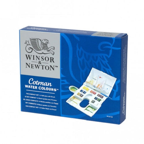 Winsor & Newton Cotman Watercolour Compact Set Of 14 Half Pan