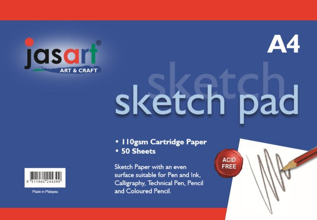 Jasart Sketch Pad 110gsm A4 50 Sheet