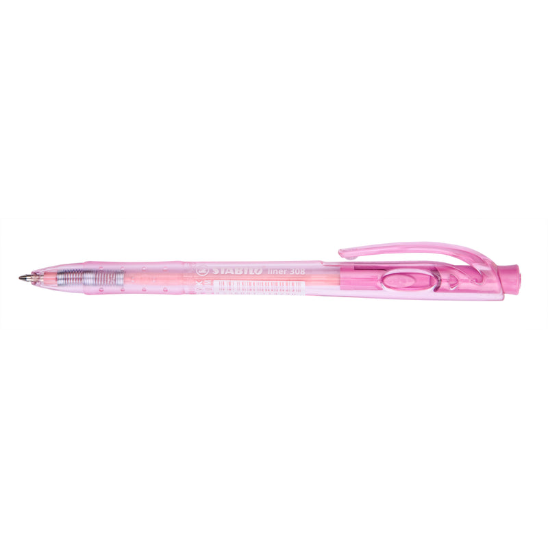 stabilo 308 liner retractable ballpoint pen medium box of 10