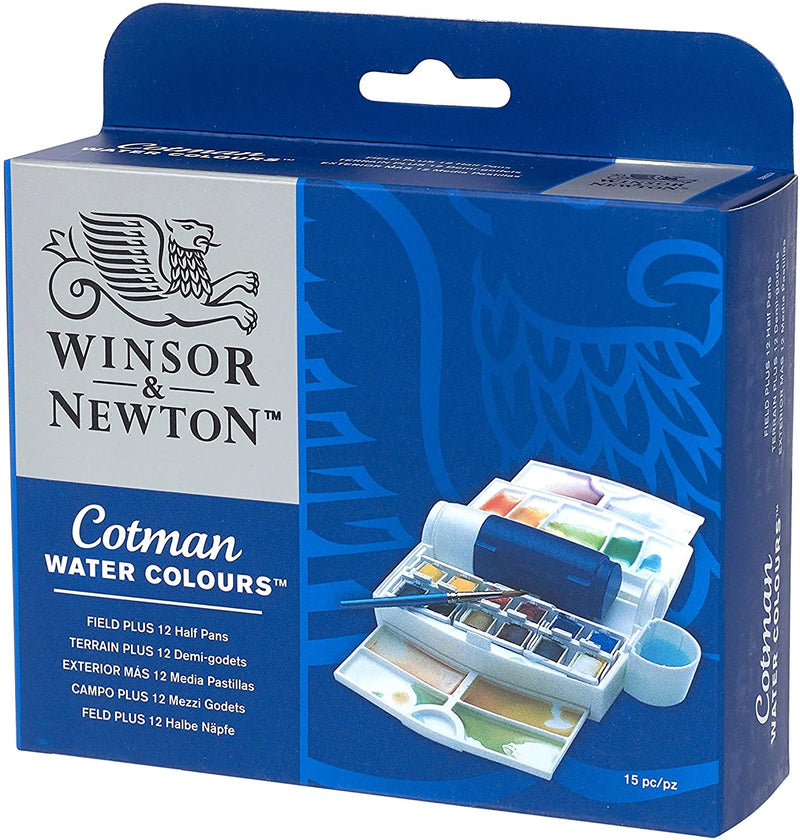 Winsor & Newton Cotman Watercolour Field Plus 12 Half Pan