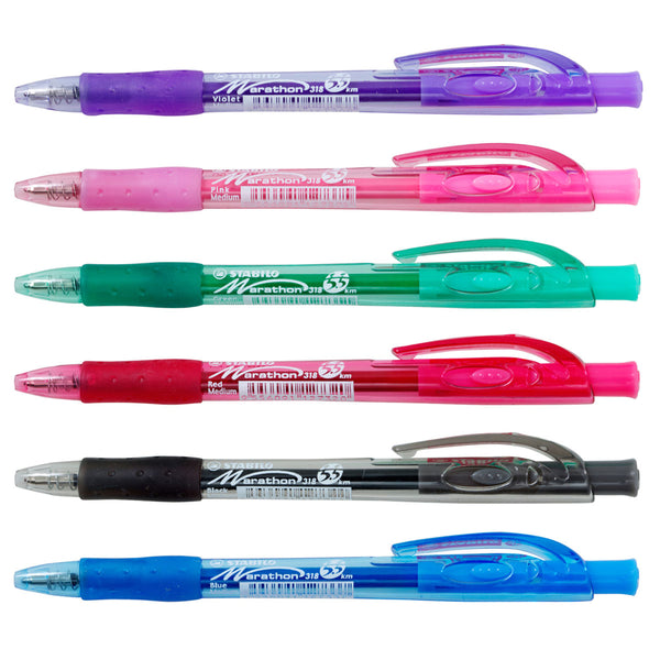 stabilo marathon ballpoint pen medium box of 10#Colour_BLUE