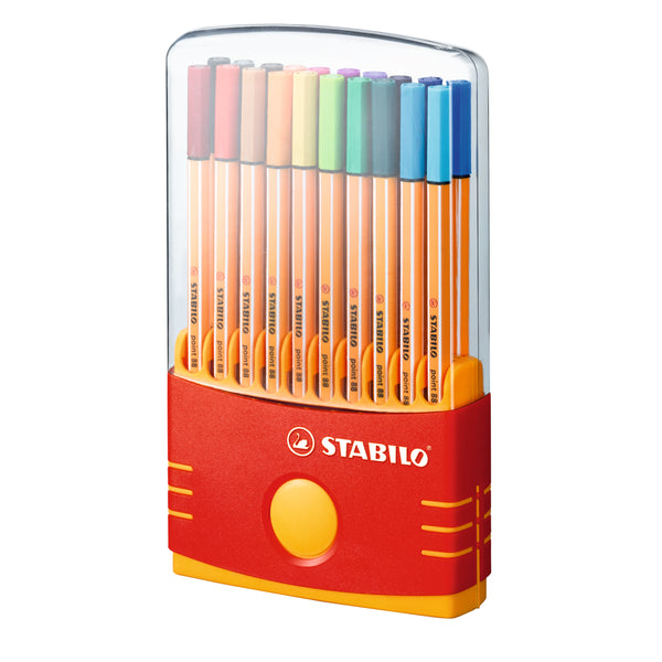 stabilo point 88 fineliner color parade assorted pack of 20