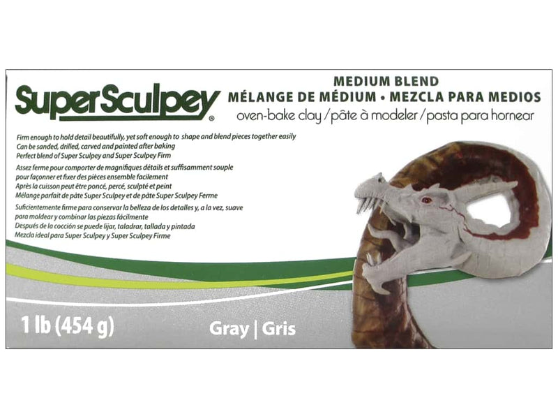 Sculpey Super Medium Blend 454g SSMED1 Grey