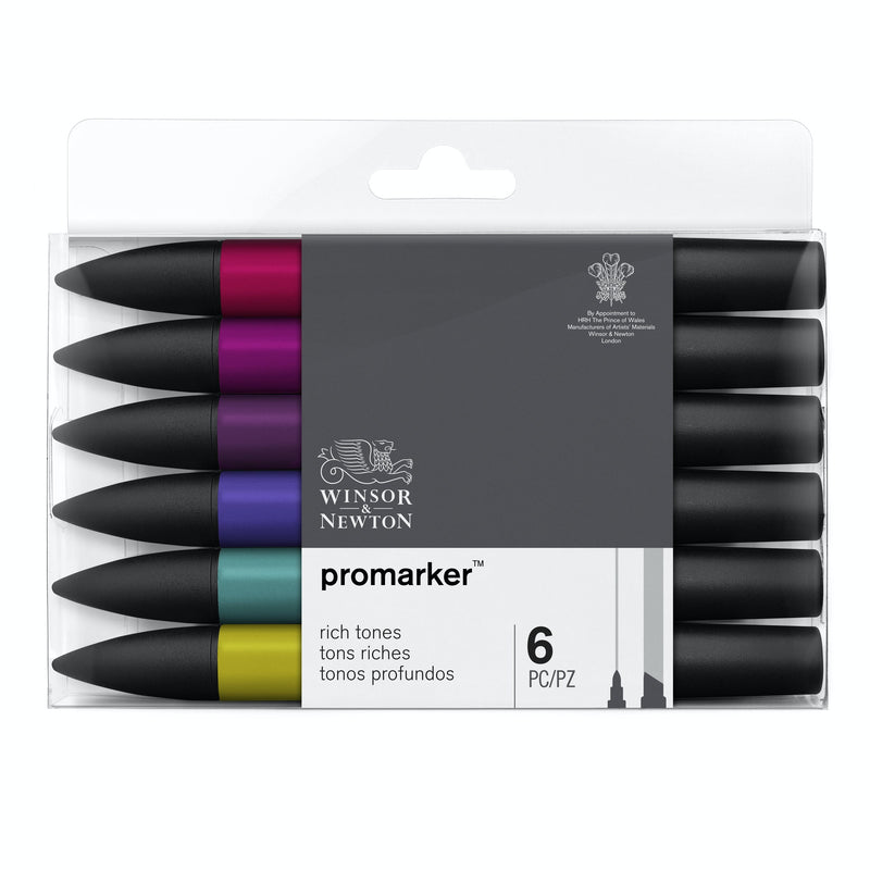 Winsor & Newton Promarker Set Of 6 Rich Tones