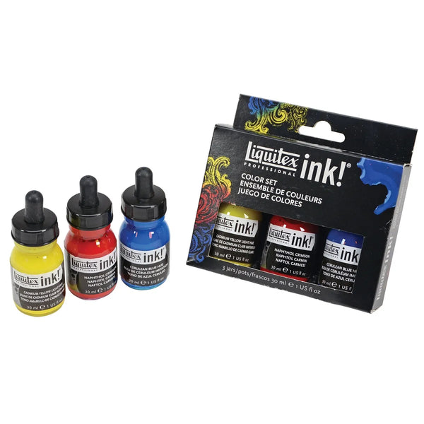Liquitex Acrylic Inks 30ml - Set of 3 PRIMARY