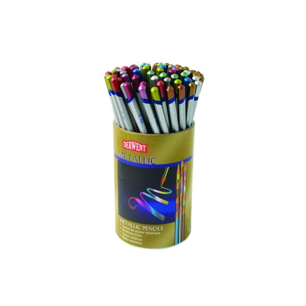 Derwent Metallic Pencils Tub Of 72