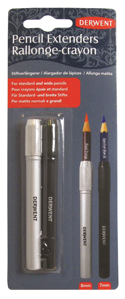Derwent Pencil Extenders Assorted Size Pack Of 2