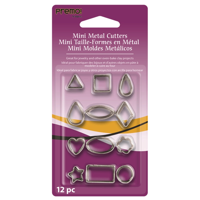 Sculpey Mini Metal Cutters Pack Of 12