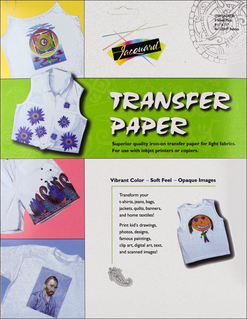 jacquard iron-on transfer paper pack of 3